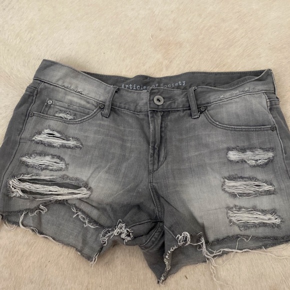 Articles of Society Gray Denim Shorts Size 29 - Picture 1 of 3